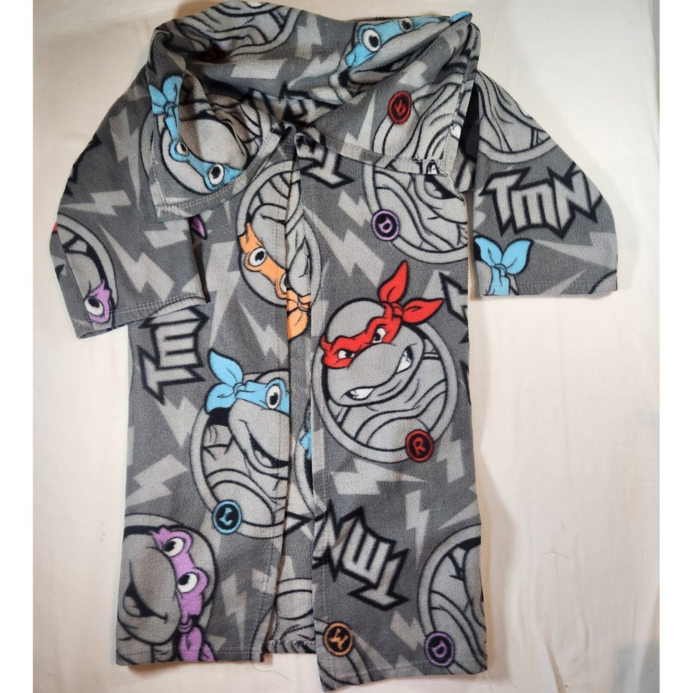 Teenage Mutant Ninja Turtles TMNT Fleece Wearable Blanket Robe Gray print